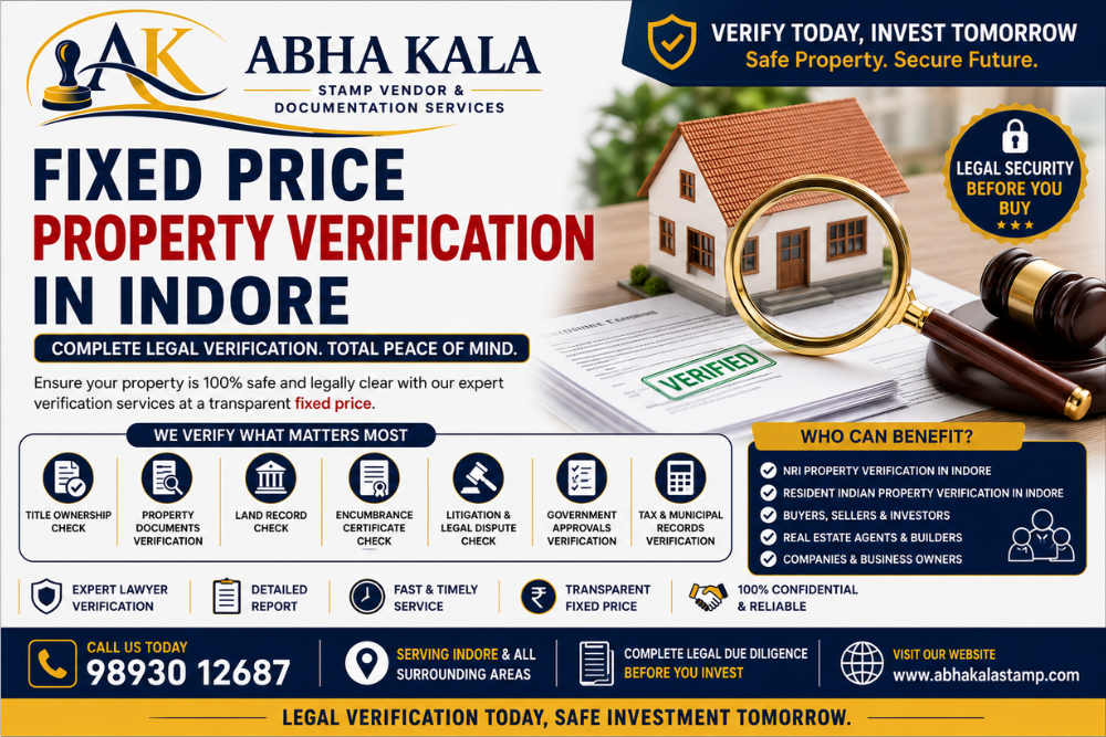 Fixed Price Property Verification in Indore