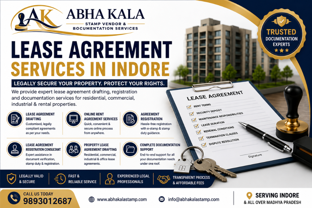 Lease Agreement Services in Indore